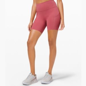 Lululemon fast and free high rise shorts pink - 6